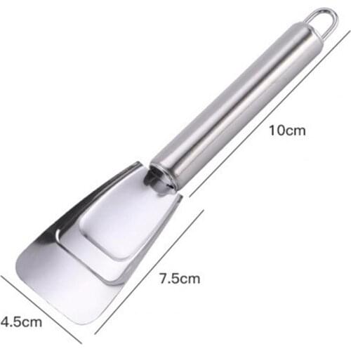 Ice Shovel Curved Design Easy Hanging Stainless Steel Sharp Fridge Ice Scraper Cleaning Tool for Refrigerator Cleaning