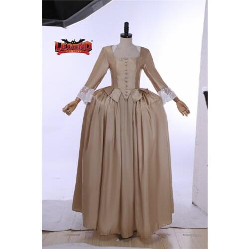 Musical Hamilton Peggy Schuyler cosplay Costume yellow Dress Colonial Lady Ball Gown Victorian Medieval Skirt