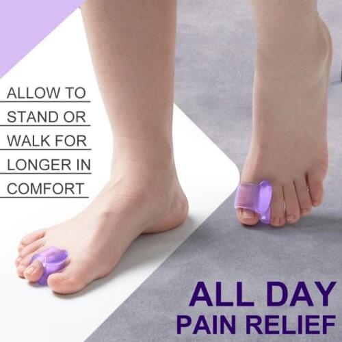 Soft Transparent Silicone Toe Separator Valgus Bunion Corrector Straightener Toe Spacer Reusable Foot Care Tool