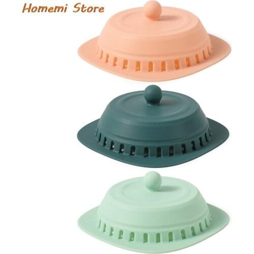 Sink Drain Strainer Hair Catchers Bathroom Floor Filter Water Stopper Silicone Bathroom Kitchen Sewer Deodorant Plug Cover