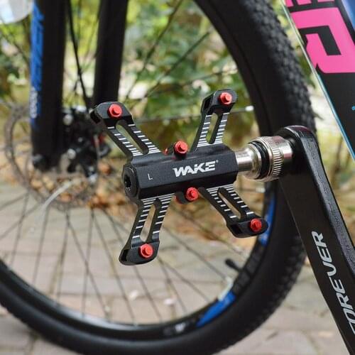 WAKE Aluminum Alloy Bicycle Pedal Cycling Pedal Durable Foot Pedal Accessory Non-slip Bike Pedal Riding Bike Part