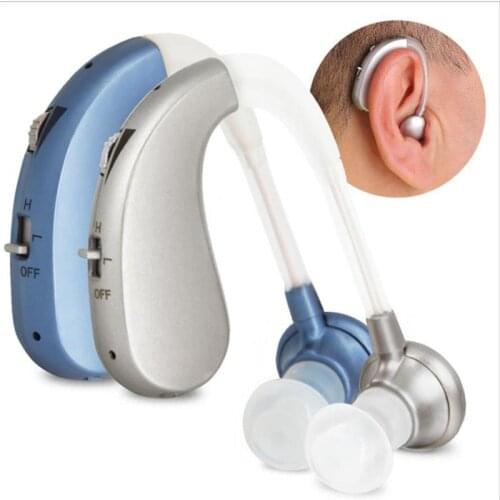 Hearing Aid Digital Sound Amplifier BTE Sound Amplifiers for Elderly 80-90dB Moderate Hearing Loss With US Standard Plug
