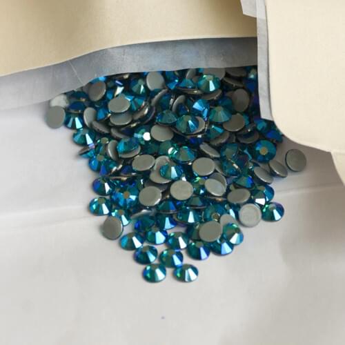 Nail art decorations Blue zircon AB AAA high Quality Glass Crystal SS6-SS10 Hotfix Rhinestones For clothing Garment Accessorie