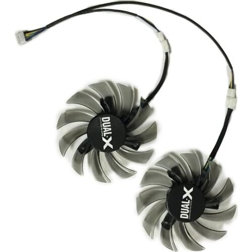 2pcs/set 4Pin 75mm GPU Cooler Video Graphics Card Fan For ASUS GTX650TI GTX660/670 MSI R6790 Twin Frozr II Cards As Replacement