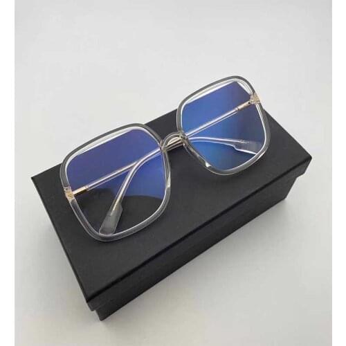 Women Glasses Resin Frame Glasses Square Frame Fashion Three-color Elegant Flat Glasses Eyeglasses Clear