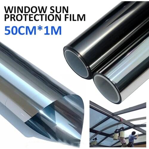 1pc Window Privacy Film Sun Protection One Way Mirror Glass Sticker High Quality Heat Insulation Solar Window Tint 50x100cm