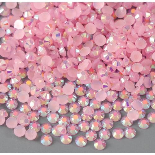 1000pcs 2/3/4mm Resin AB Jelly Rhinestone Flatback Cabochon Round Crystal Stones For Nail Art Fashion Design Wedding Decoration