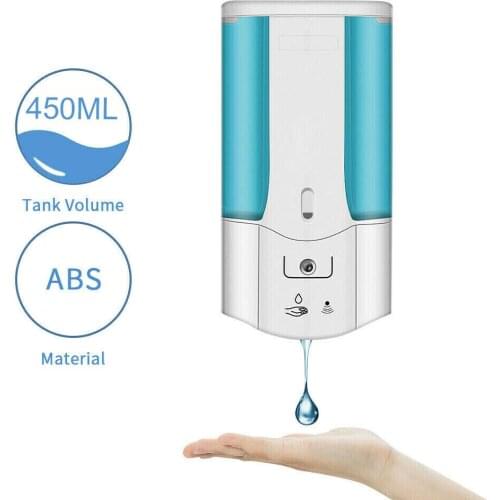 450ml Wall Liquid Soap Dispenser Automatic Intelligent Sensor Induction Touchless Hand Washing Dispensers for Kitchen Bathroom