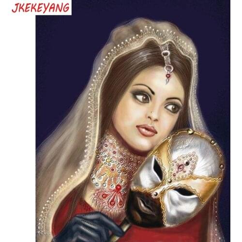 5D DIY square/round Diamond Mask beauty Cross Stitch Diamond Embroidery Pattern Rhinestone J2037