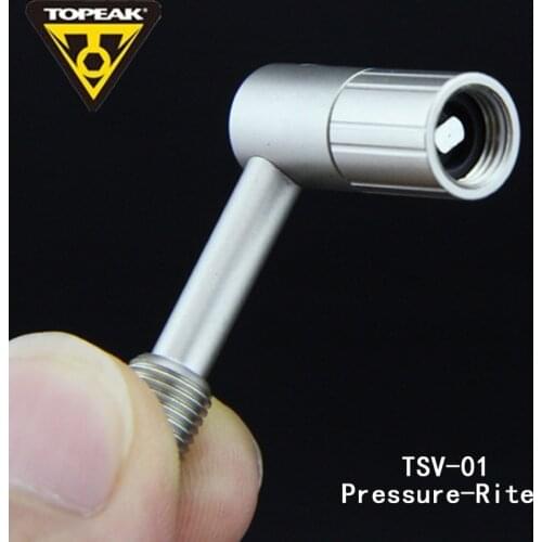 Topeak TSV-01 Pressure-Rite for Schrader Valve Adapter for small wheels/rear shock/airspring Forks with Internal check valve