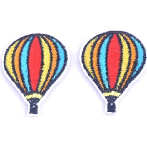 5pcs New Embroidered fire balloon Applique Iron On Sew On Patch Clothing Peony DIY 4x5.5cm cp1077
