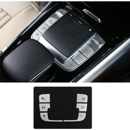 Car multimedia button Trim sticker cover For Mercedes Benz Class A B CLA GLA GLB W177 W247 X247 C118 2020 Class car Accessories