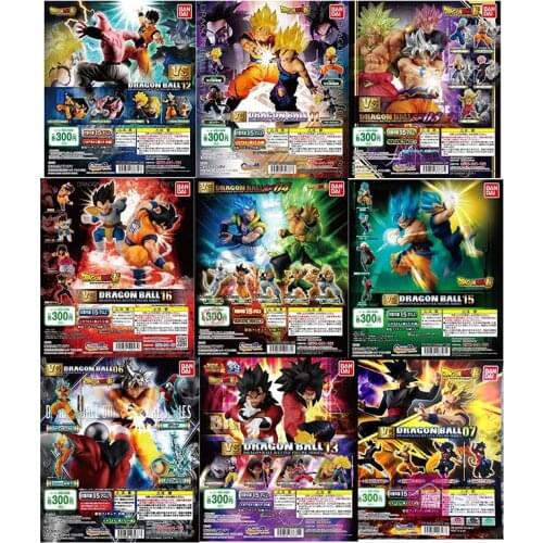 Bandai Gashapon Dragon Ball Z Super Vs 03~17 Big Collection Battle Figure Series Goku Super Saiyan Anime Figure Kids Toys
