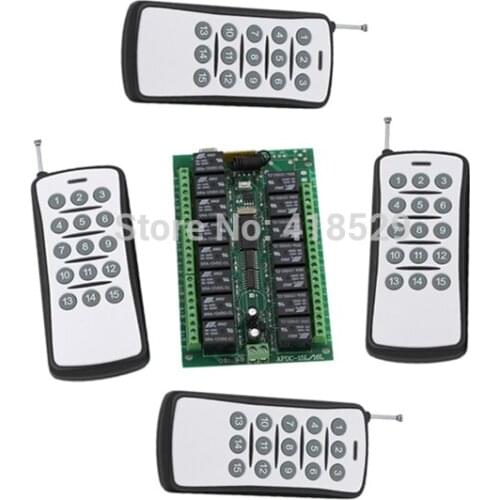 Wireless digital remote control switch controller for light,15 Ways Receiver Long control distance 12V could be customized 5057
