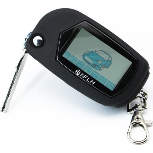 New Arrival B6 LCD Remote Control Key Fob Chain Key Case For Two Way Car Alarm System Starline B6 uncut blade fob Keychain