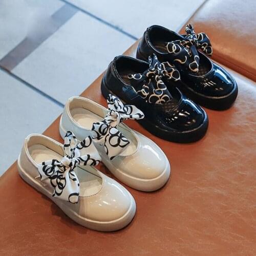 Kids Shoes Girls Shoes PU Leather Princess Shoes Cute Bowknot Girls Dress Shoes Flats Kids