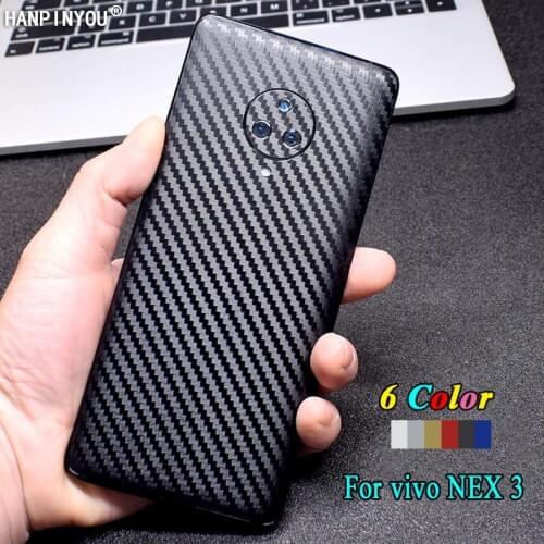 For vivo NEX 3 3S NEX3 NEX3S 5G New Back Cover Rear Decal Protect Skin 3D Carbon Fiber Protective Sticker Film Screen protector