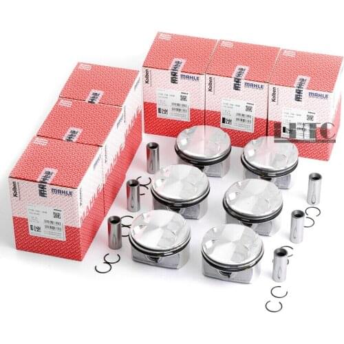 6 pcs 11257558528 Pistons & Rings Set Made By Mahle 10.7:1 For BMW E90 E60 E83 128i 328i 528i X1 N52 3.0L