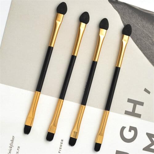 Double Headed Sumudger Portable Makeup Brushes Set Eye Shadow Make Up Brush Black Wands Cosmetic Beauty Tool Kit