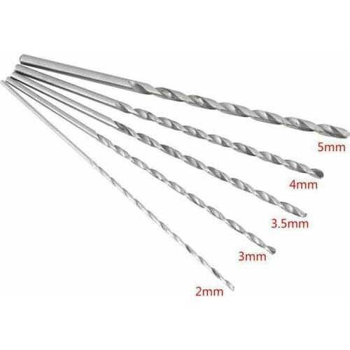 5Pcs Cobalt Drill Bits For Metal WoodWorking M35 Hss Extra Long Shank 2/3/3.5/4/5mm Spiral Drill Bit Set Power Tools