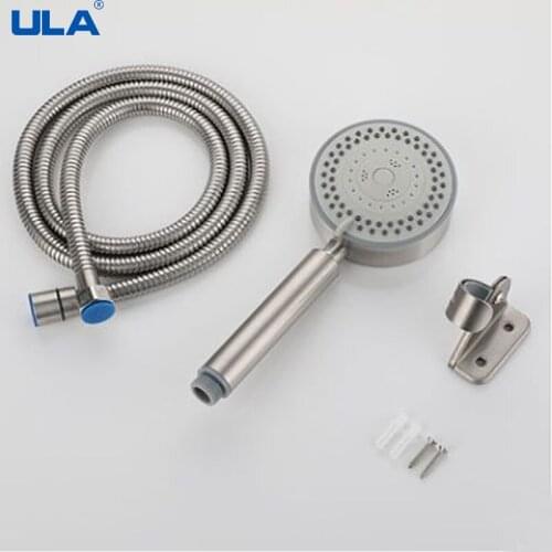 ULA Round Shower Head for Bathroom Handheld Shower Head Set High Pressure Adjustable Bath Shower Jets with Hose Water Saving