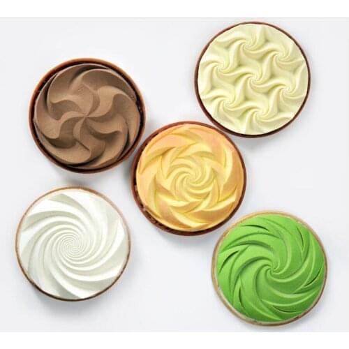 New 8 Holes Spiral Flower Cake Mold For Baking 3D Clouds Silicone Mould Pan Mousse Chocolate Moule Silicone Moldes De Silicona