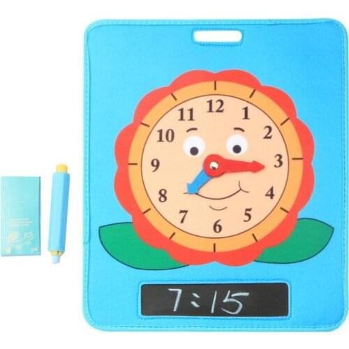 New Childrens learning clock toys 2020 Hot sale Kids Montessori Cognitive Clock Time Board Teaching Aids Erasable Toys игрушки