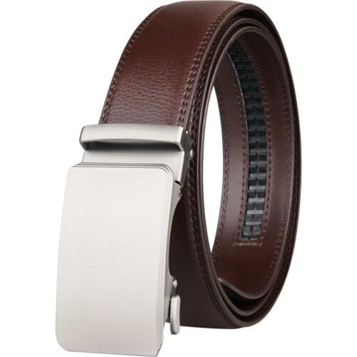 New Brand Belt Men High Quality Genuine Luxury Leather Belts for Men Strap Male Metal Automatic Buckle 3.5cm Belt