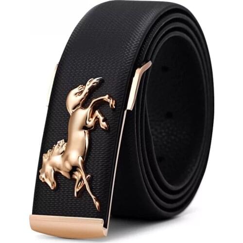New Fashion Style Belt Men Luxury Waist Male Strap High Quality Genuine Leather Belts For Men Automatic Buckle