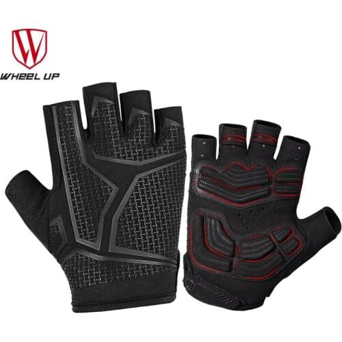 WHEEL UP Summer Shock Absorption Cycling Gloves Half Finger Road Bike Gloves Breathable Bicycle Gloves Guantes Ciclismo