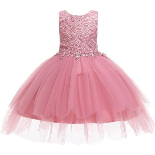 Girls Party dress summer princess pink dress clothes kids dresses for girls roupas jurk vestido ropa vestidos roupa infantil