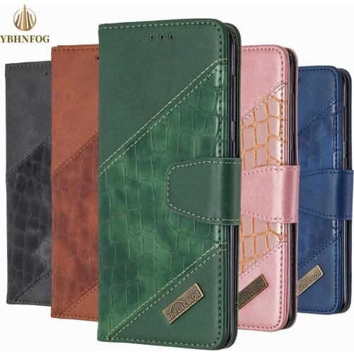 Splicing Leather Case For Huawei P Smart 2021 P30 P40 Lite Y5P Y6P Y7 Pro 2019 Honor Y7A 8A Wallet Flip Card Slots Stand Cover