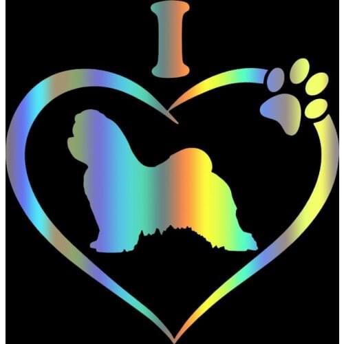 S51556 Various Sizes/Colors Car Stickers Vinyl Decal I Love My Maltese Decal Dog Animal Motorcycle Decorative Accessories