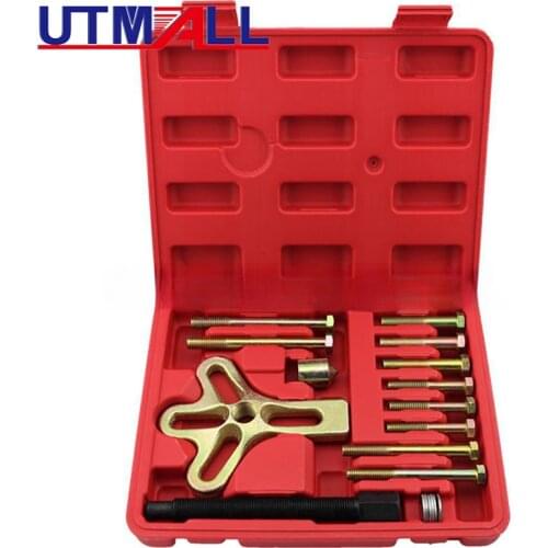 13pcs Bearing Puller Harmonic Balancer Steering Wheel Removal Set Car Tool Crankshaft Gear Bearing Pullery Repair Kit
