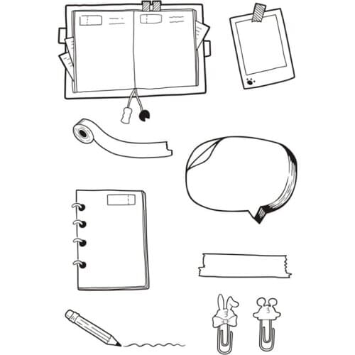 Eno Greeting clear stamps planner traveler notebook decorative stamps blank planner journal stamps