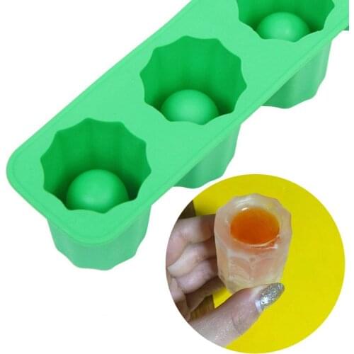 3D Silicone Ice Cubes Mold Eco-Friendly DIY Ice Maker Wine Glass Ice Silicon Mold Kitchen Bar Drinking Accessories