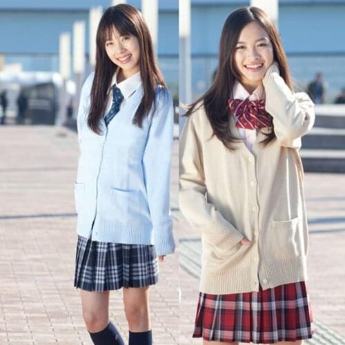 JK Sweater Coat japanese school uniform JK Uniform Cardigan Sweater Soft Super Cute School Uniform Sweater Multicolor