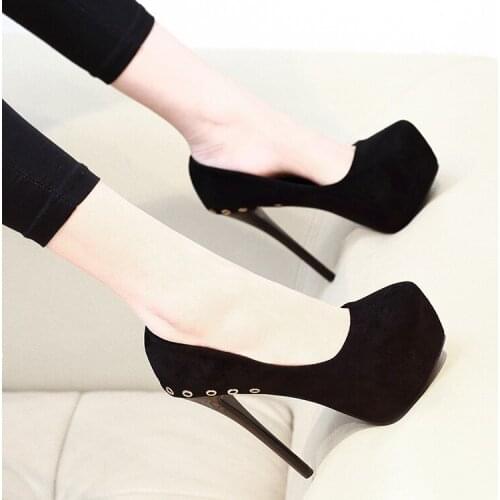 Womens Pumps Shoes Sexy Thin Heel High Heels 14CM Pointed Pumps Women Shoes Platform Wedding Shoes Party Shoes