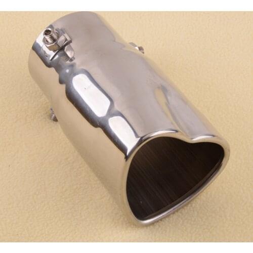 Universal Car Silver Heart Shape Tail Inlet Exhaust Muffler End Tip Pipe Cover Accessories Decoration