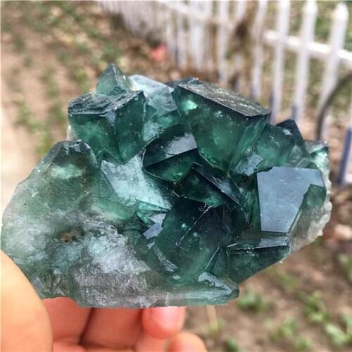 1pcs Natural green fluorite Mineral specimen cluster mineral crystal specimens Stones and crystals Healing crystal