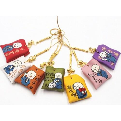 1pcs Traditional Omamori Dispel Misfortune Sweet Shorin Nice To Meet you Bag Pendant Key Holder Gift Present