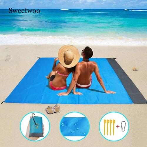 2M*2M Waterproof Beach Mat Blanket Outdoor Portable Picnic Mat Camping Ground Mat Mattress Outdoor Camping Picnic Mat Blanket