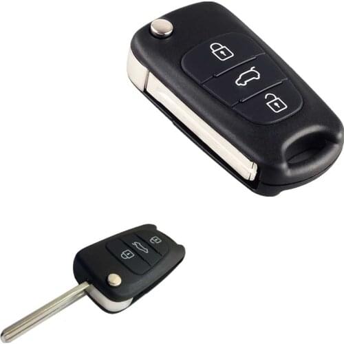 3 Buttons Car Flip Remote Key Shell Folding Remote Key Case Cover For Kia K2 K5 Sportage Cerato Rio Car Accessories
