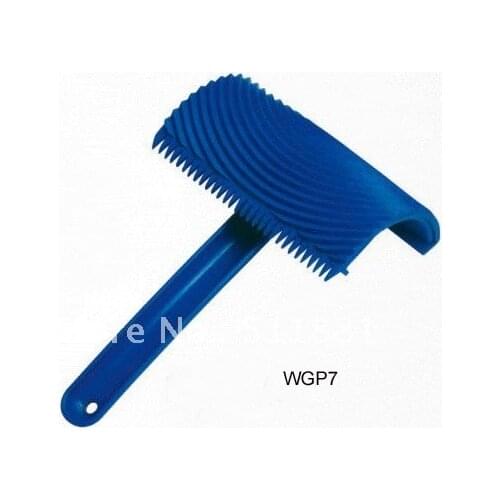 4'' NCCTEC wood Grain liquid wallpaper tools FREE shipping | 100mm blue wavy woodgrain tool (with plastic handle)