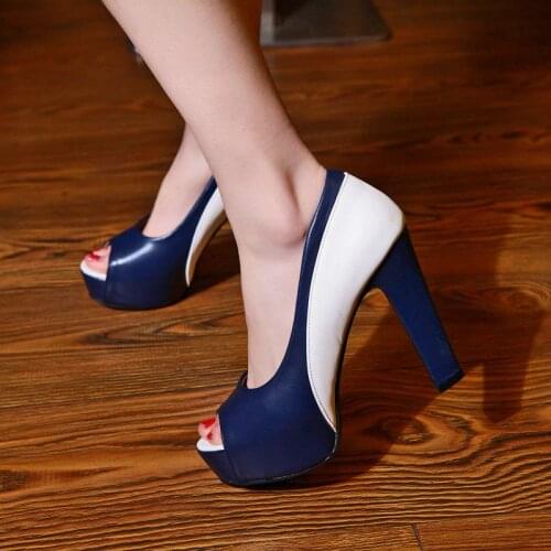 IPPEUM Summer Sandals High Heels Shoes Women Platform Spike High Heel Office Shoes Designer Sandals Mixed Colors Peep Toe Pumps