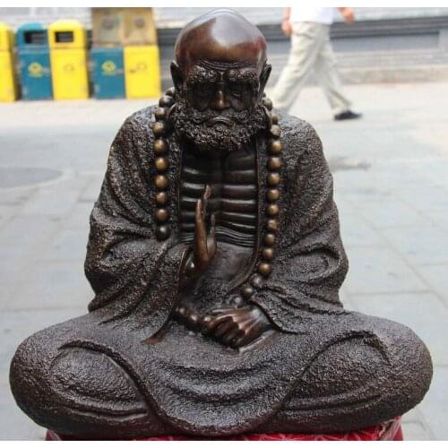 Buddhism temple Bronze Copper DaMo Bodhidharma Dharma arhat Buddha Statue