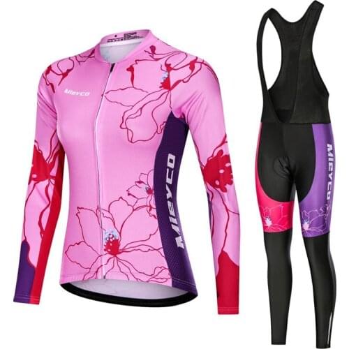 Quick-Dry Mountain Bike Clothing Bicicleta Jersey Bib Set Dress Spring Outdoor Sports Cycling Clothes Ladies MTB Wear Ciclismo