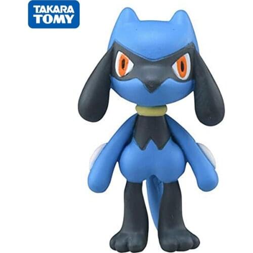 4.5Cm Original Takara Tomy Figurine Pokemon Figures Mini Pvc Japan Anime Figure Model Toy Riolu Bithday Gift Toys for Boys Ms-29