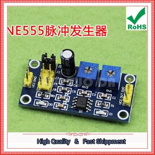 NE555 pulse generator square wave rectangular wave frequency duty cycle adjustable small signal generator 555 module board