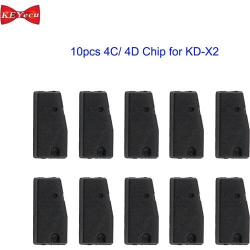KEYECU 10pcs 4C/ 4D Copy Chip Car Key Transponder Chip for KEYDIY KD-X2 Chip Copier